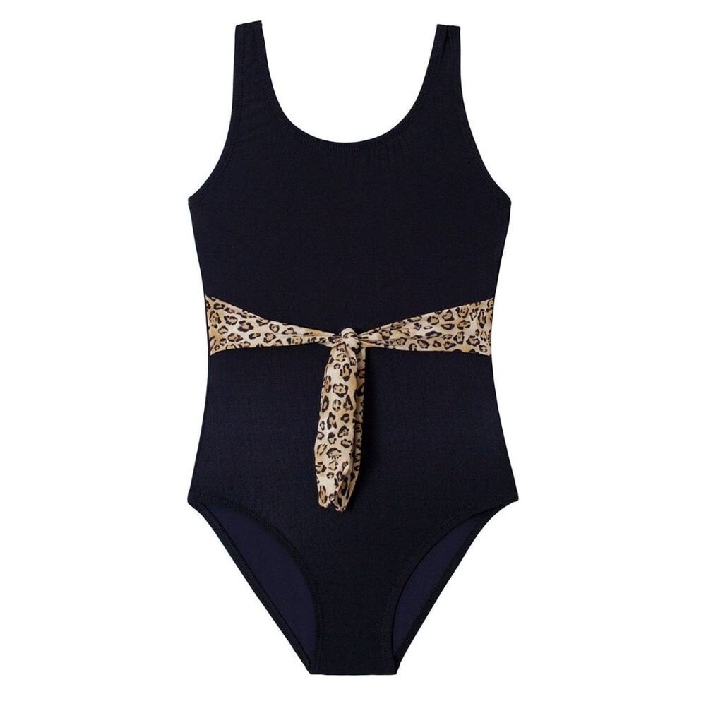 PQ Girl's One Piece Leopard Print Suit Sz 8